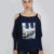 C-0382 Navy Sweater with Open Sholders