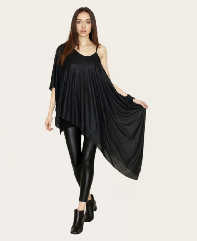 Beaded Strap Asymmetrical Top ZN-18016