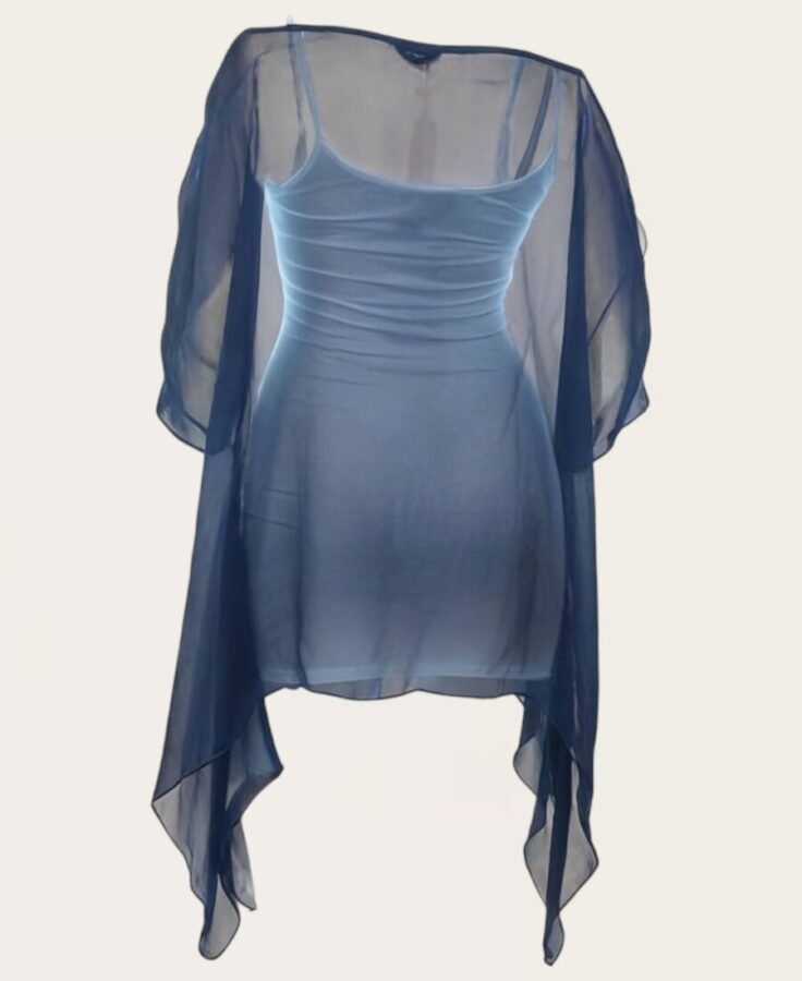 White Blouse with Colored Back -0090 – 3