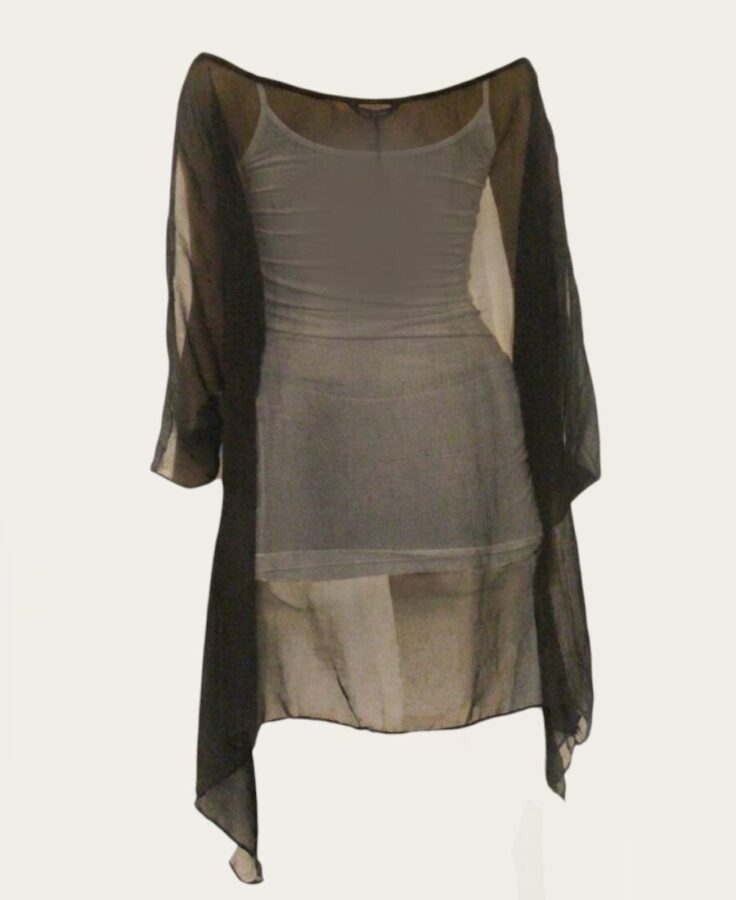 White Blouse with Colored Back -0090 – 5