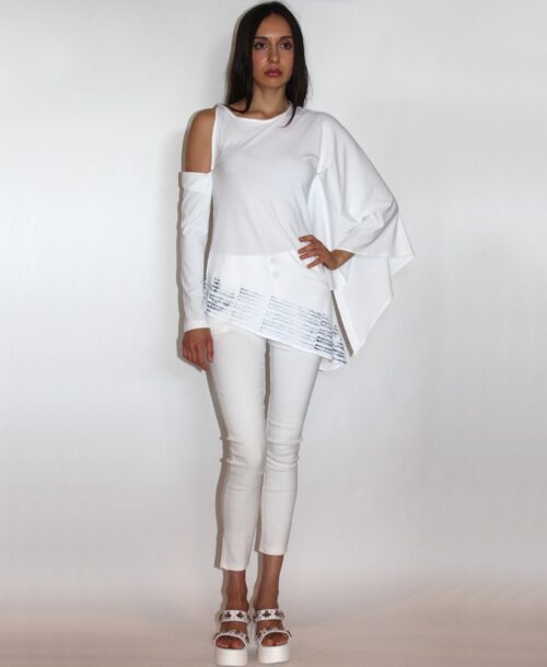 One shoulder blouse ST-8324