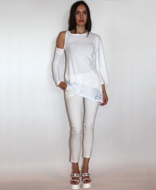 One shoulder blouse ST-8324