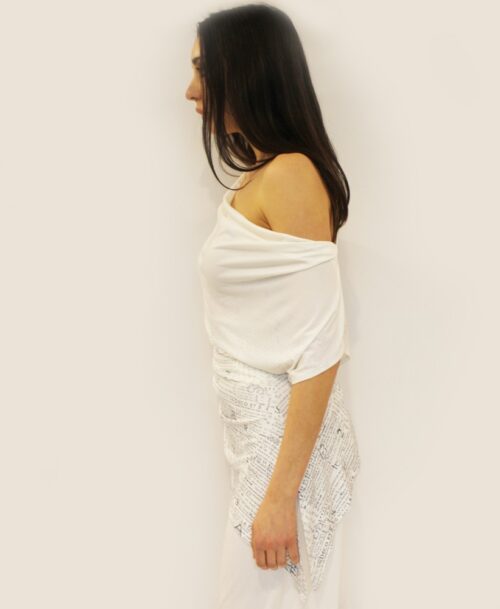 One shoulder blouse ST-8324