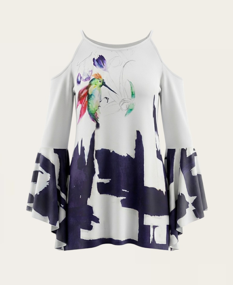 Birds print blouse – ST-1803 – 1