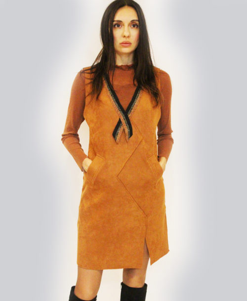 FAUX SUEDE DRESS and top – D-86345