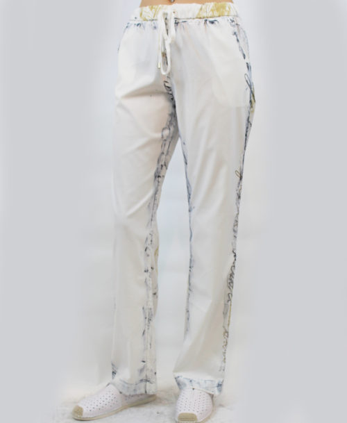 Mixed Fabric Drawstring Pants – ST-904