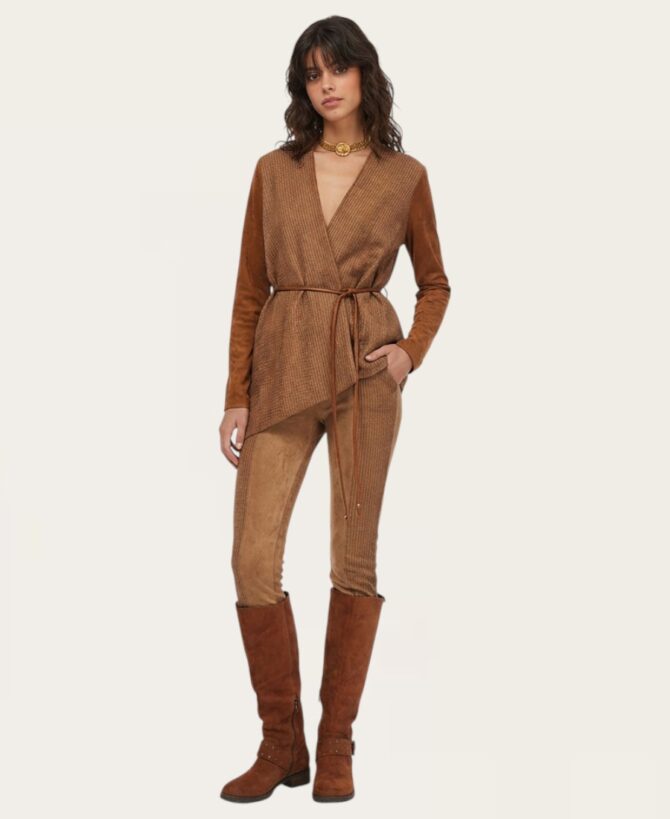 Asymmetrical Textured Fabric Cardigan