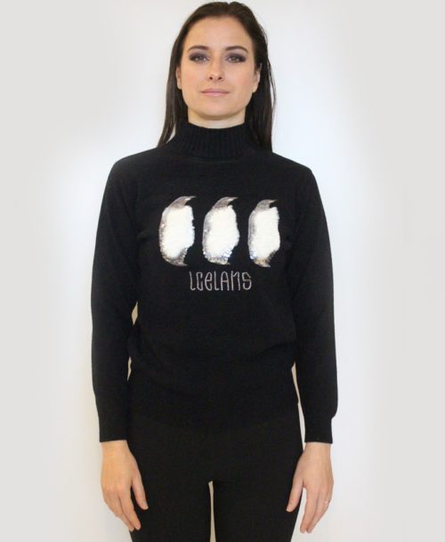 Penguin Sequin Sweater-347