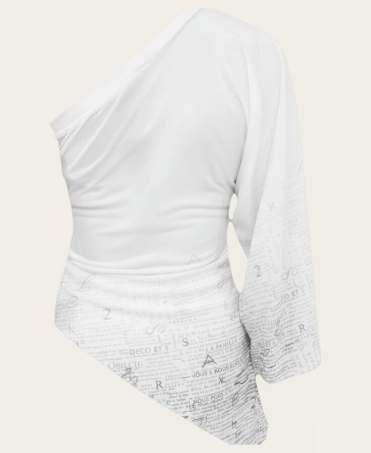 Single Sleeve Off-Shoulder Top ST-710 – 1