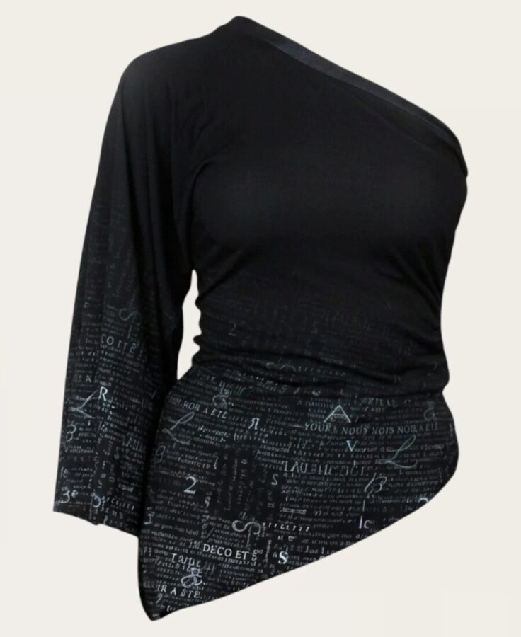 Single Sleeve Off-Shoulder Top ST-710 – 10