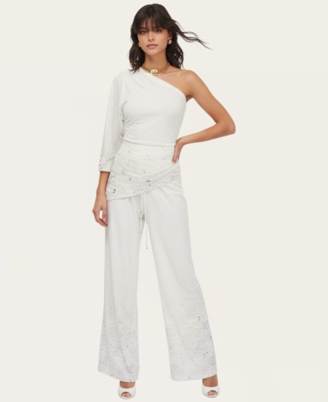 Single Sleeve Off-Shoulder Top ST-710