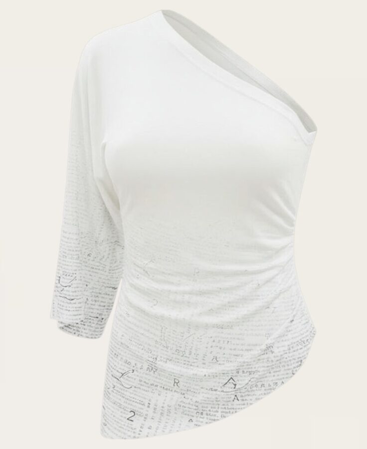 Single Sleeve Off-Shoulder Top ST-710 – 5