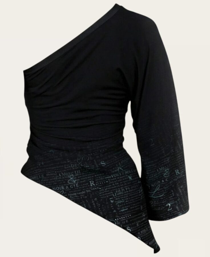 Single Sleeve Off-Shoulder Top ST-710 – 8