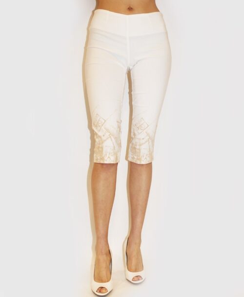 Printed Bottom Capris SP-7866