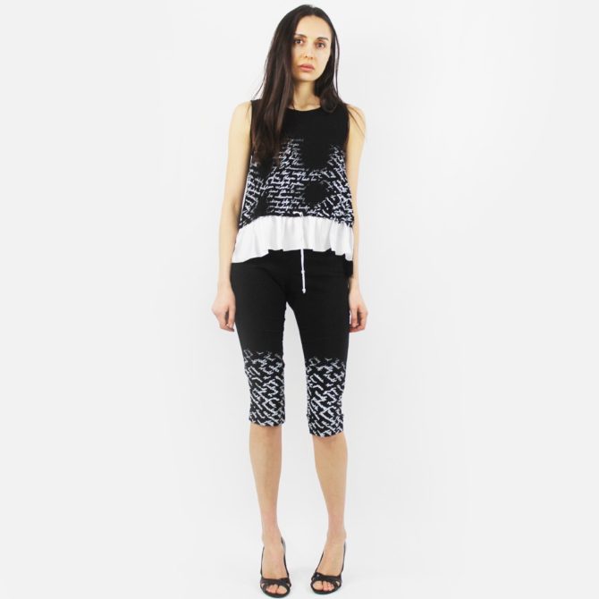 Printed Bottom Capris SP-7866