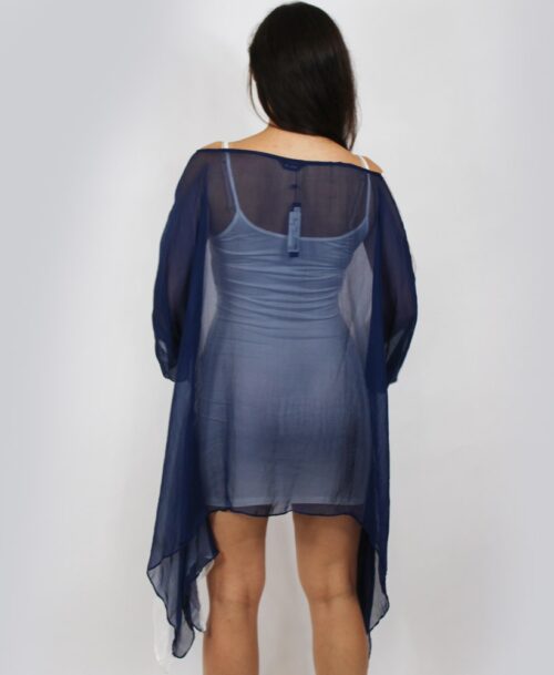 White Blouse with Colored Back -0090