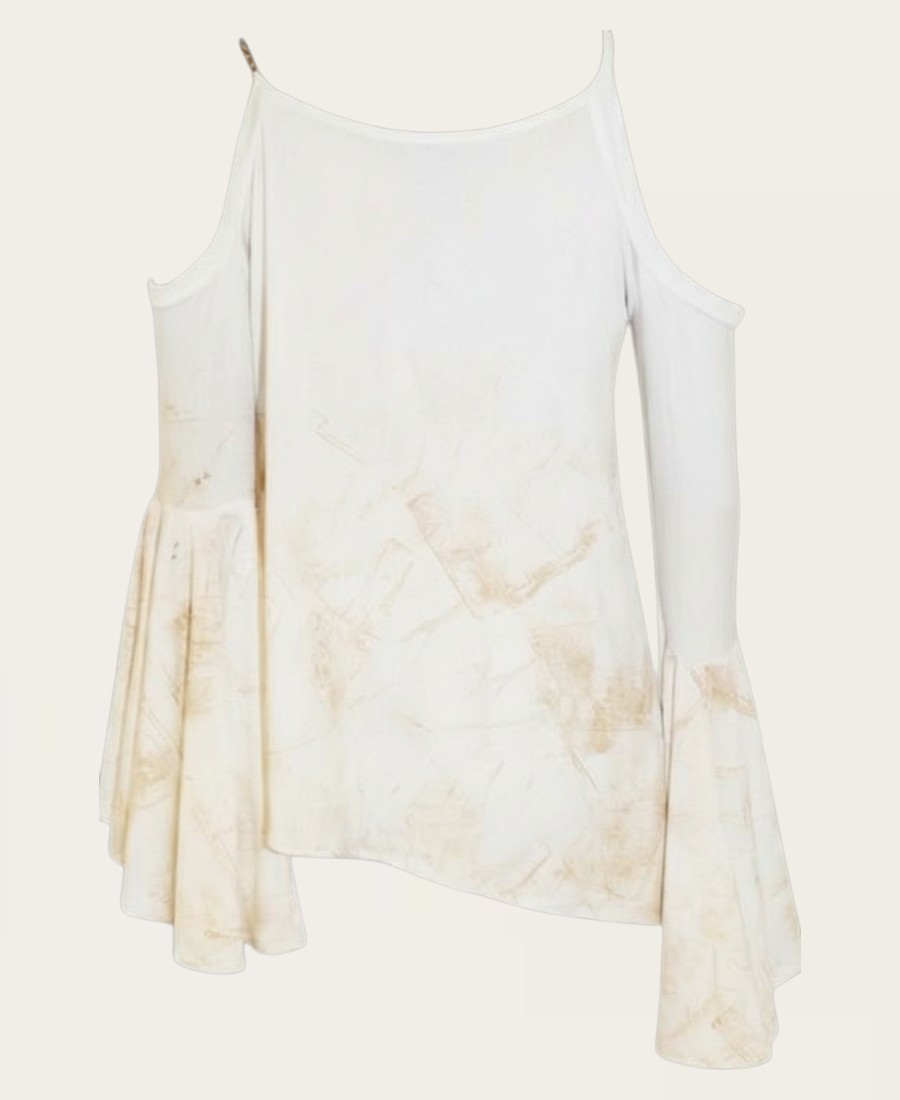 Cold-Shoulder Bell Sleeve Top ST-703 – 5