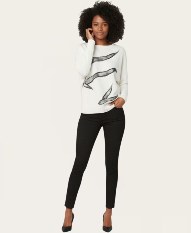 Sweater w grey design SW-8139