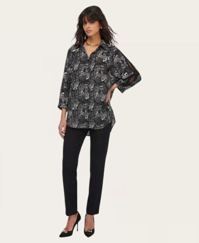 Black and White Pattern Jacket SJ-5837