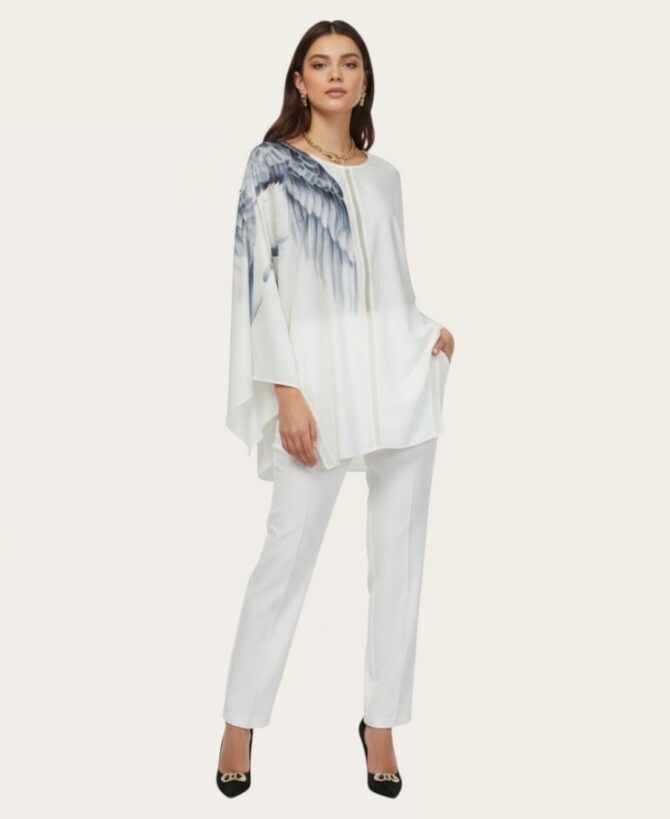 Gray Pattern Blouse ST-11932