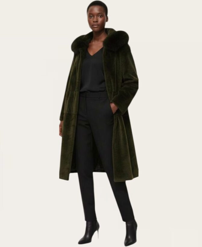 Hooded Fox-Fur Coat J-785