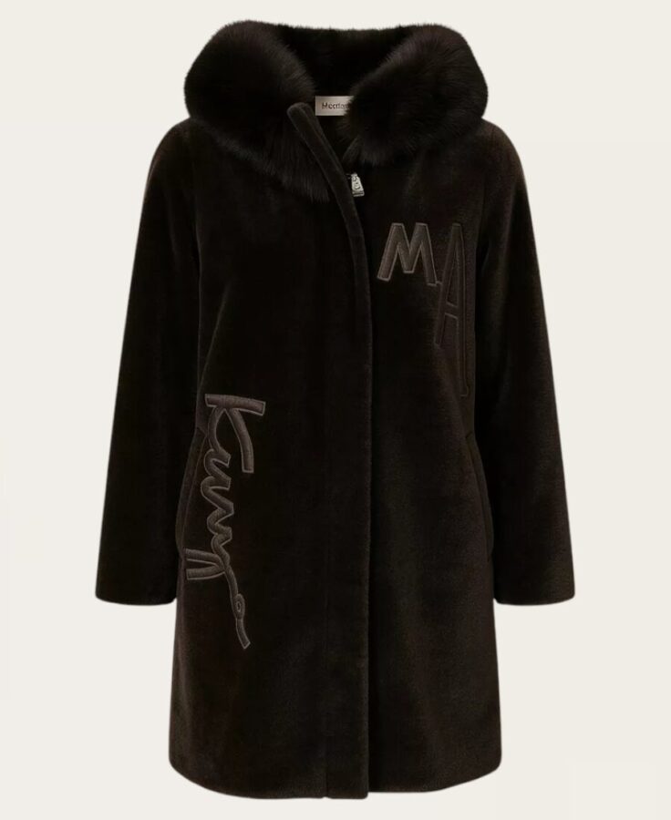 Hooded Fox-Fur Coat letters front J-567 – 1