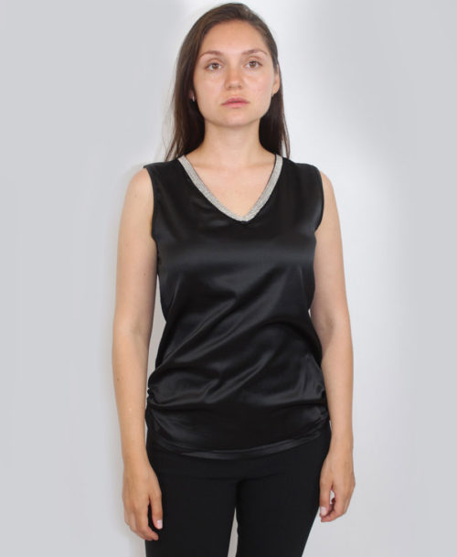 Silk top with Chain-7865
