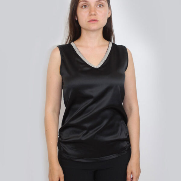 Silk top with Chain-7865