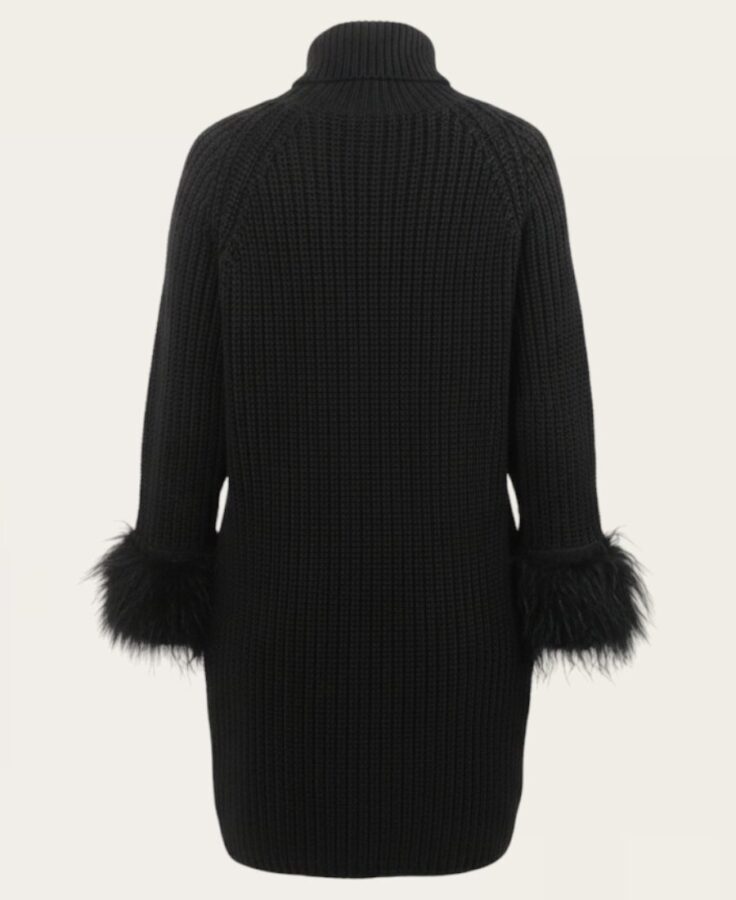 Sweater with fur on the sleeve SW-3099 -4