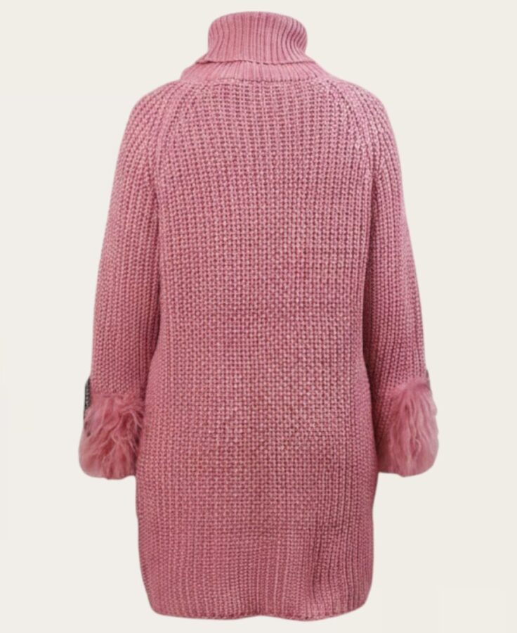 Sweater with fur on the sleeve SW-3099 -5