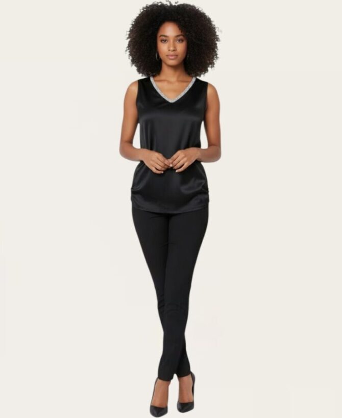 Silk top with Chain-7865