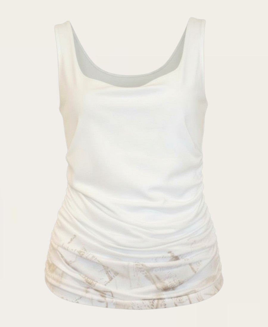 Draped Print Tank Top ST-519 – 1