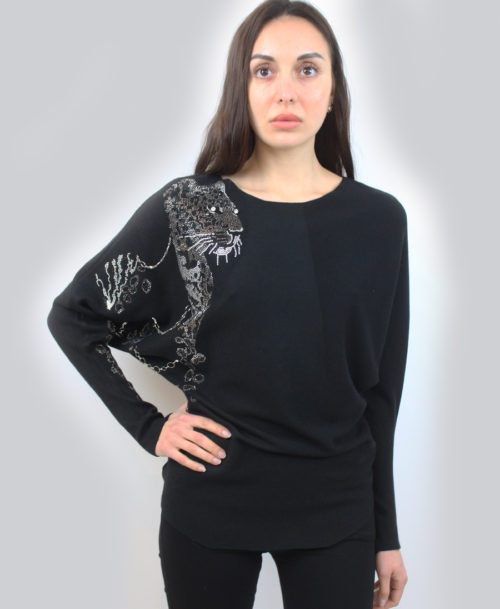 Metallic Leopard Sweater SW20-103