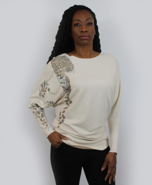 Metallic Leopard Sweater SW20-103