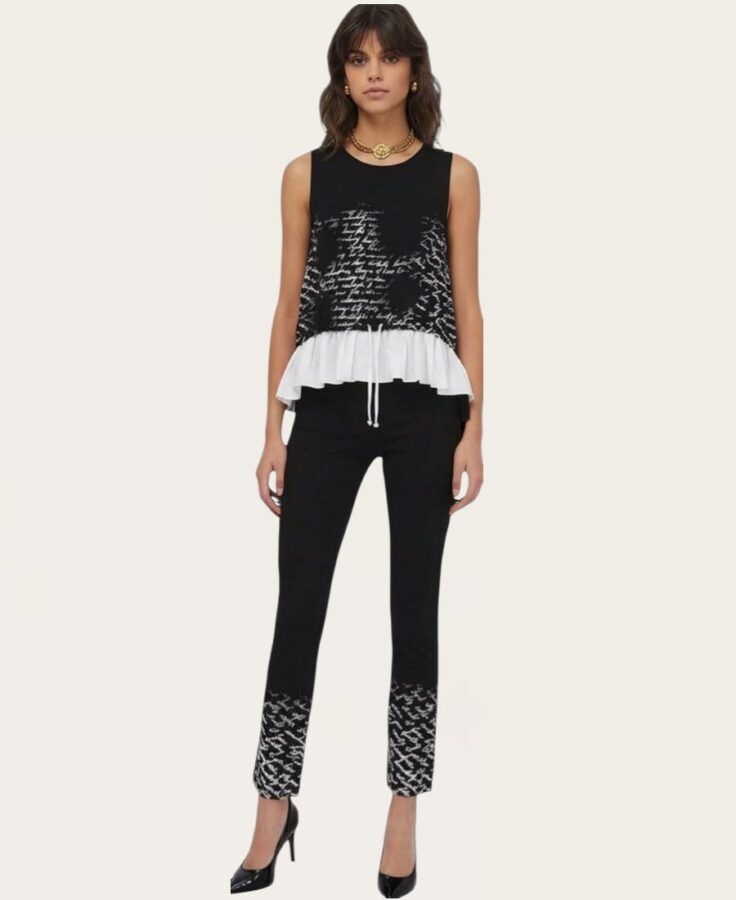 Printed Tank with Gathering and Ruffle – ST-7871 – 5