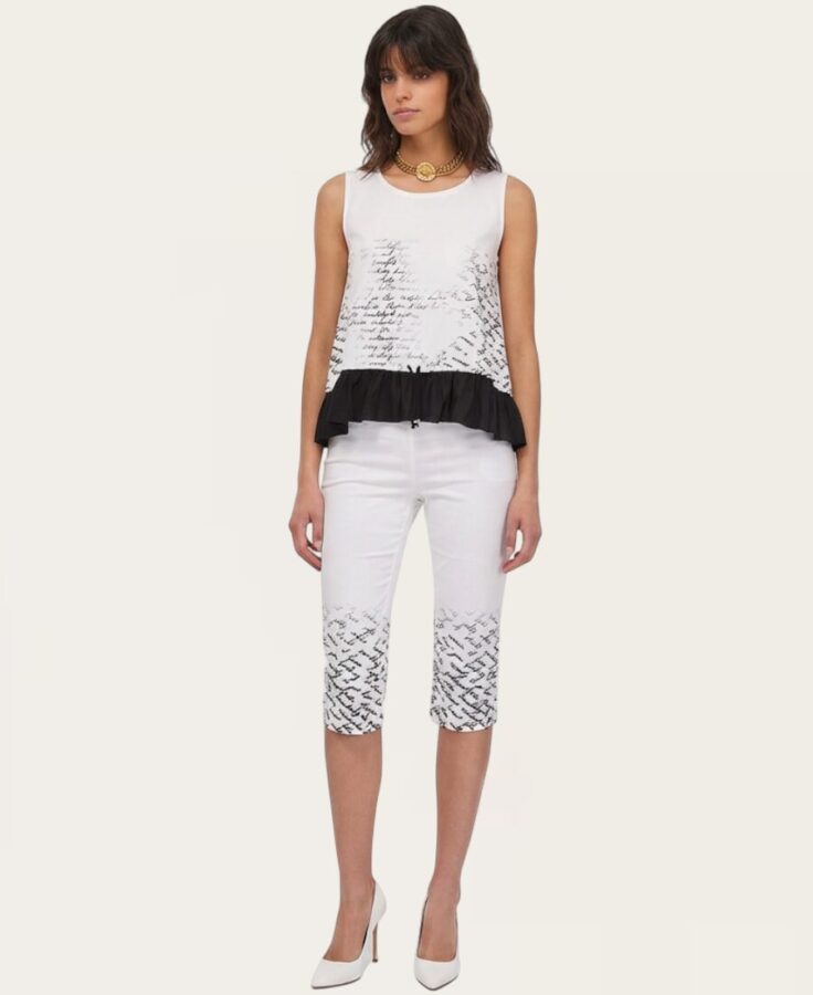 Printed Tank with Gathering and Ruffle – ST-7871 – 8