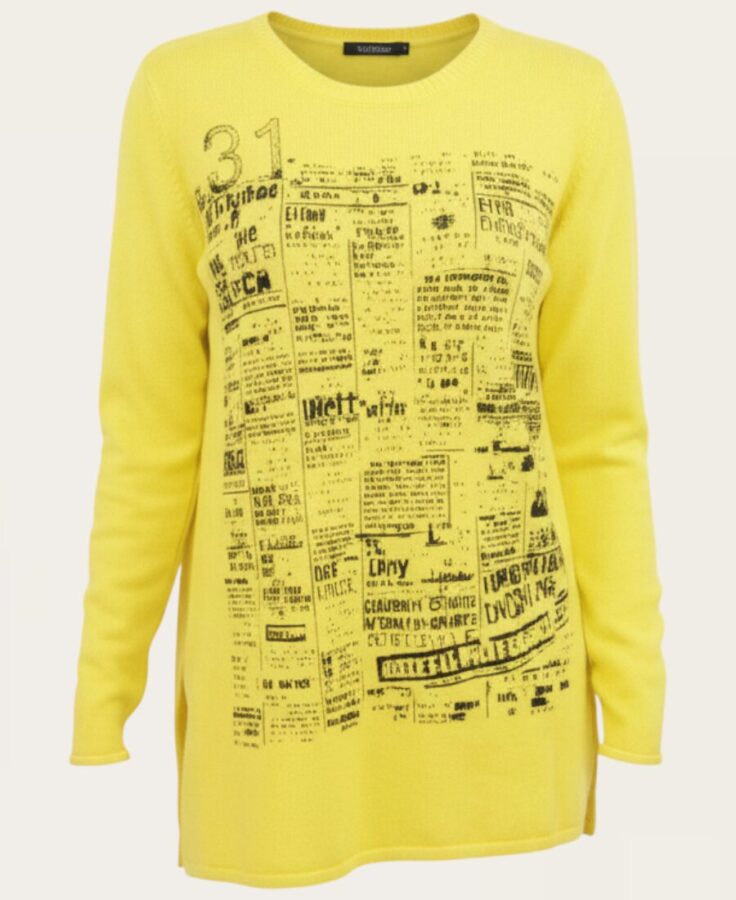 Newspaper print sweater SW-9999 – 5