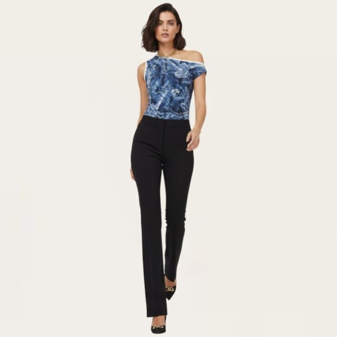 One Shoulder Pattern Top B-0125