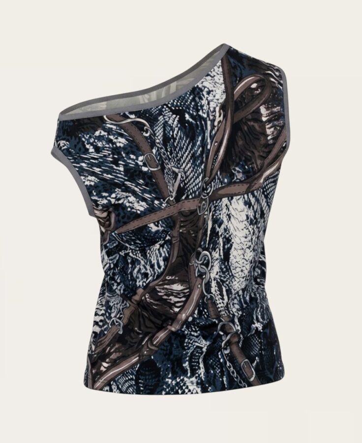 One Shoulder Pattern Top B-0125 – 5