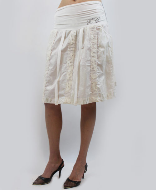Mesh Trim Double Pocket Skirt Style-SK-23