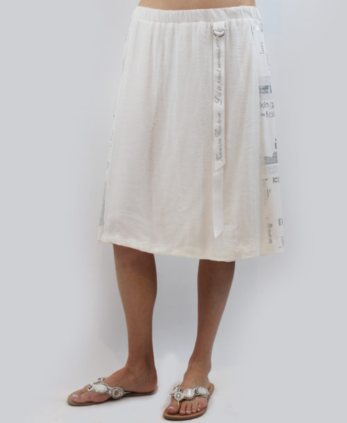 Silver Foil Print Skirt Style-SK-21