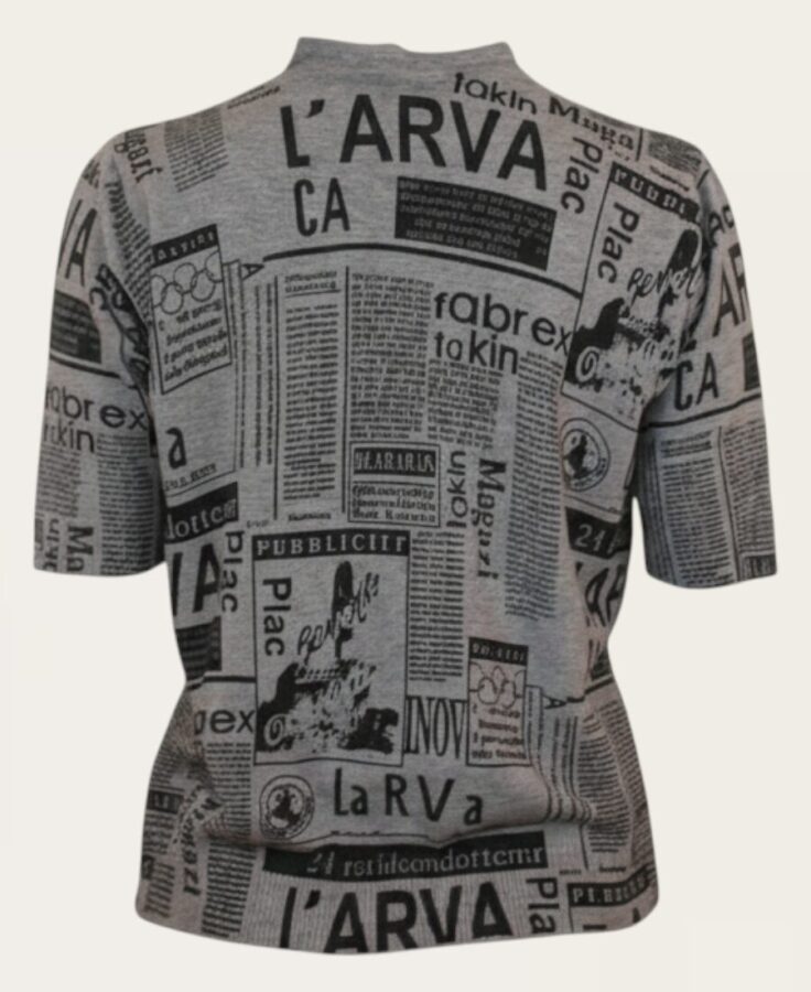 Newspaper Print Sweater SW-38-1 – 1