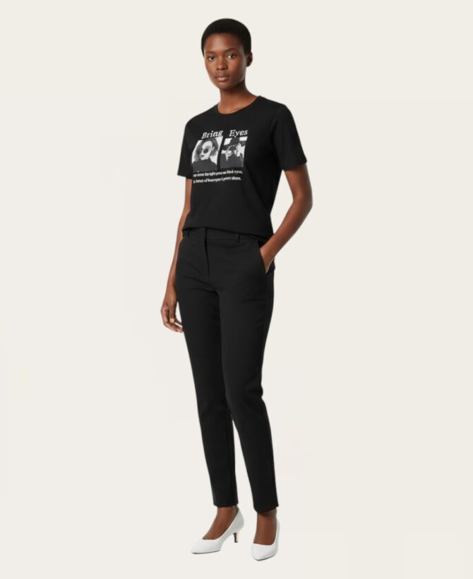 Bring 2 Eyes Photo Print Top T-244