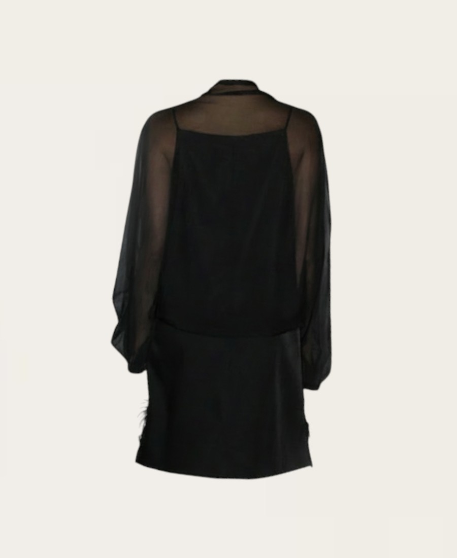 Dress with cover shoulder top D-0178 – 5