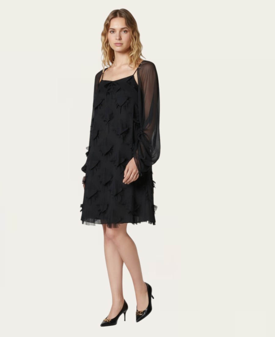 Dress with cover shoulder top D-0178