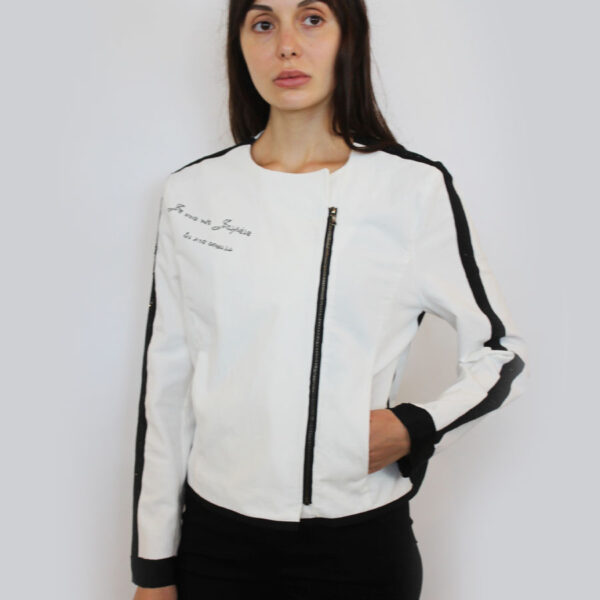 White & Black Trim Jacket SJ-7