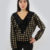 Sequined V-Neck Sweater SW-206910