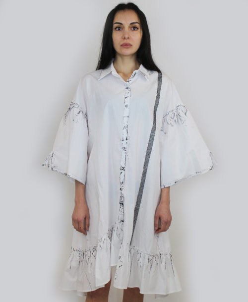 Cotton Dress with Diamond Line SD-99