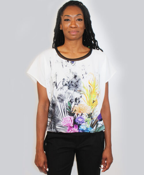 Flower Top with Writing ST-227