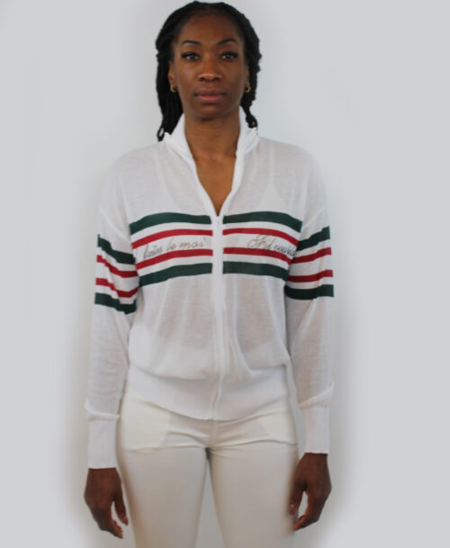 Red and Green Stripe Cardigan SL-205